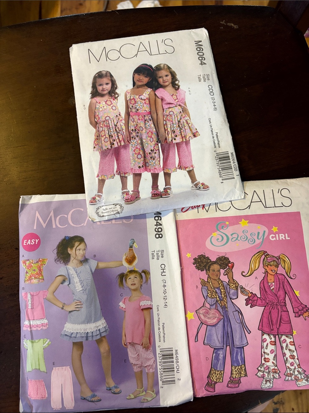 McCall's Girls' Floral Pink Tunic and Capri Set, Robe,pajama bottoms,Dress